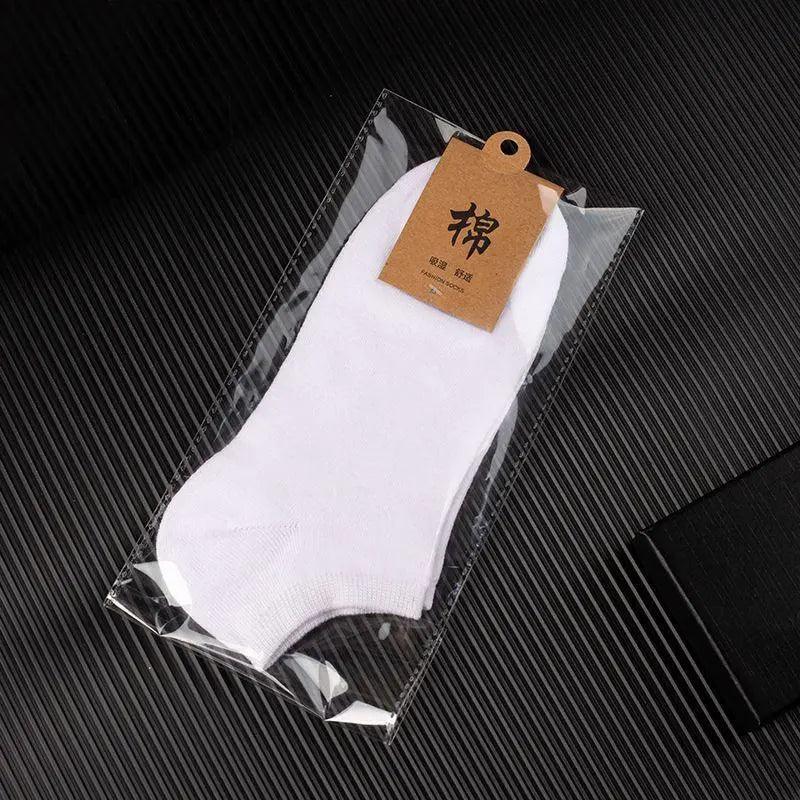 5X Pairs Low Cut Socks Cotton Soft Breathable Non-Slip Casual Ankle - White (5 Pairs)