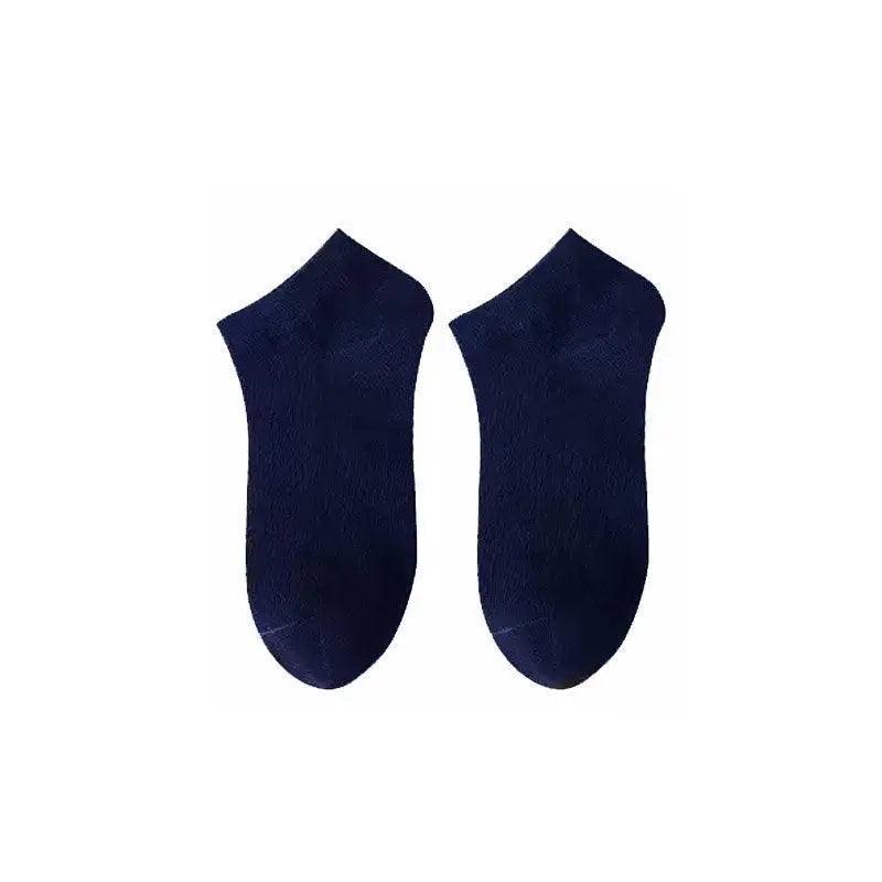 5X Pairs Low Cut Socks Cotton Soft Breathable Non-Slip Casual Ankle - White (5 Pairs)