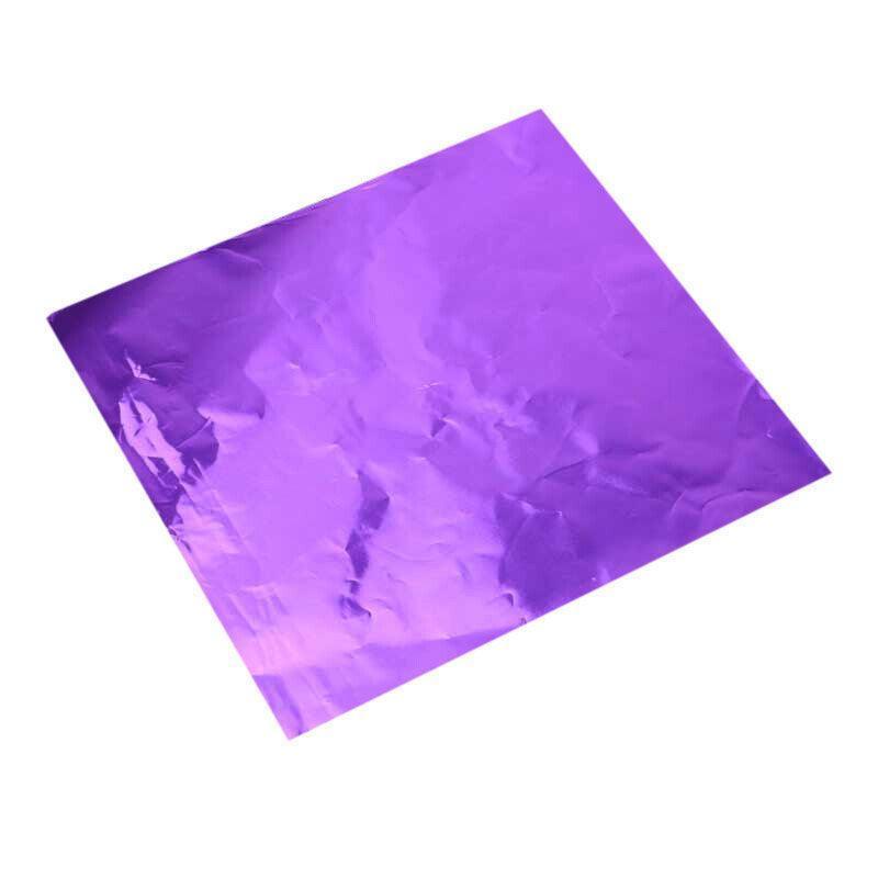 100PCS Tin Foil Aluminium Wrapping Square Chocolate Wrappers 15CM - Green/Gloss