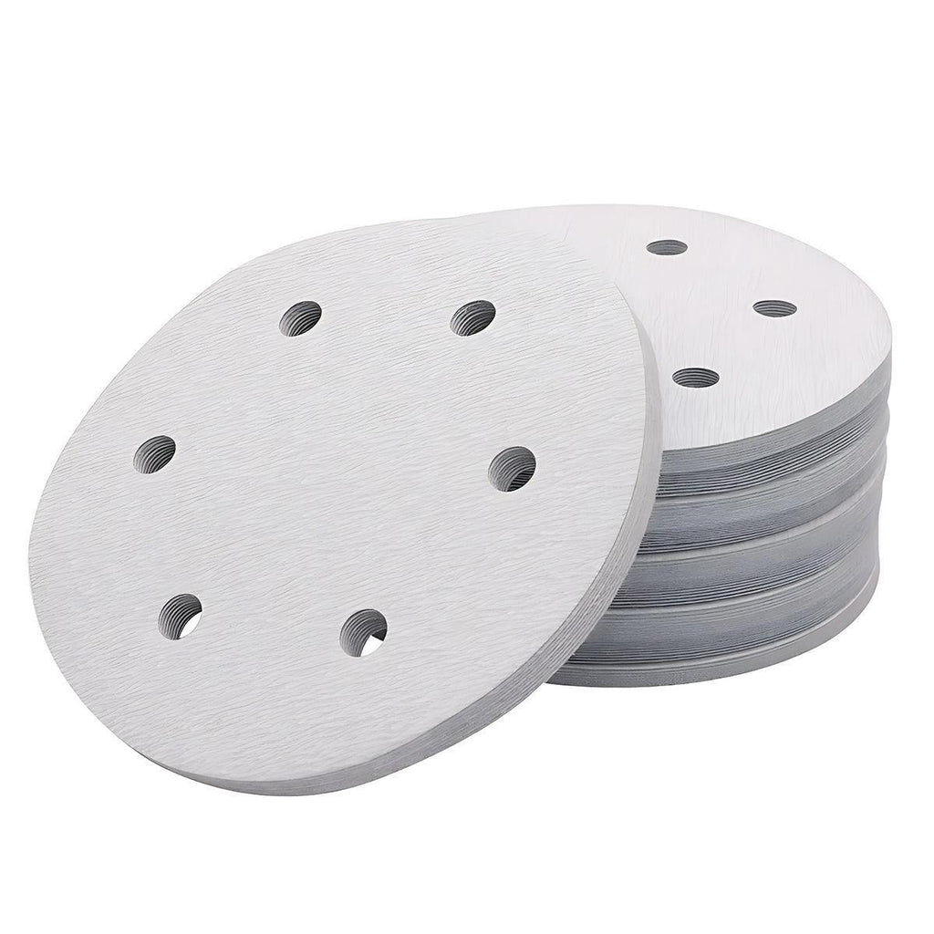 100x 123mm 6/8-Hole Sanding Discs Hook Loop Orbital Sander Pads 80 120 240 Grit - 400 Grits（8-Hole）