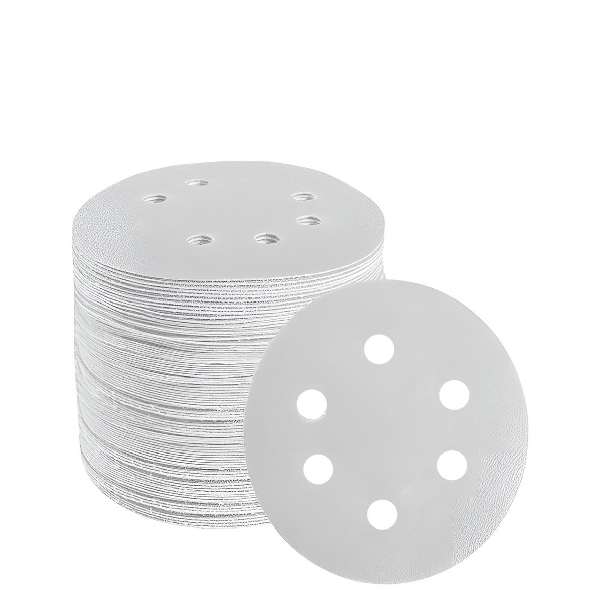 100x 123mm 6/8-Hole Sanding Discs Hook Loop Orbital Sander Pads 80 120 240 Grit - 400 Grits（8-Hole）