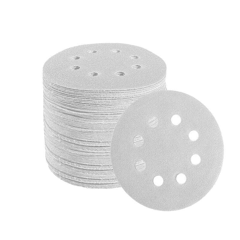 100x 123mm 6/8-Hole Sanding Discs Hook Loop Orbital Sander Pads 80 120 240 Grit - 400 Grits（8-Hole）