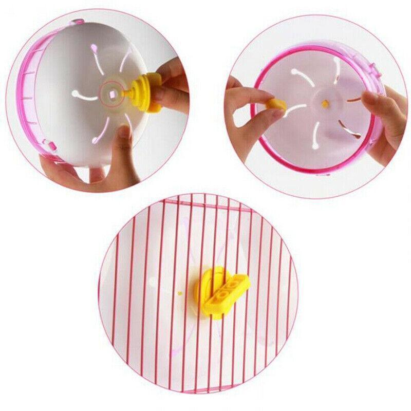 Blue Hamster Guinea Pig Running Disc Cage Accessories Running Round Wheel Pet Toys - 17.5CM