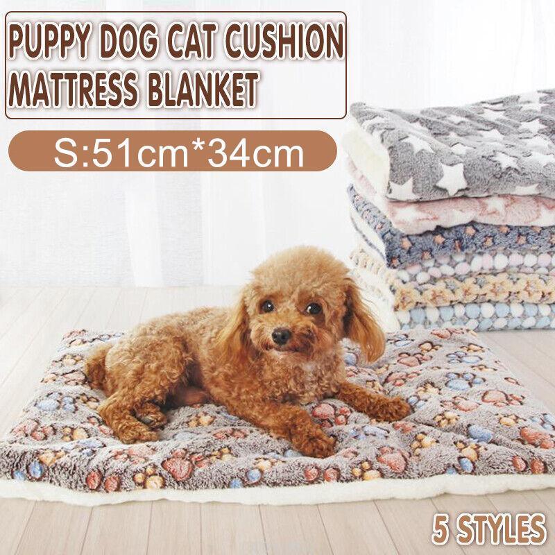 S Size Puppy Dog Cat Cushion Mattress Blanket Bed Soft Warm Pet Pad Winter Kennel House - Pink Bear