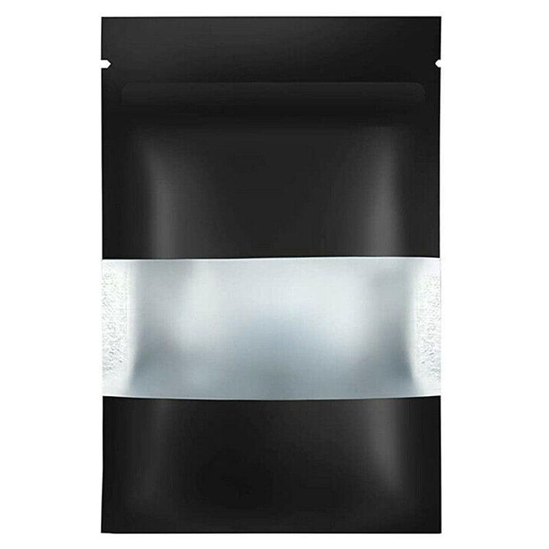 25PCS Stand Up Food Pouches with Clear Window Heat Seal Ziplock Foil Bags - 9x13+3cm
