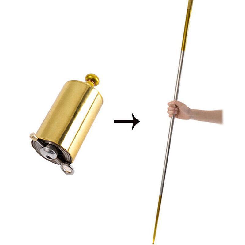Magic Telescopic Portable Martial Arts Metal Pocket Staff Pocket 110Cm-150Cm - Gold&Silver 1.3M