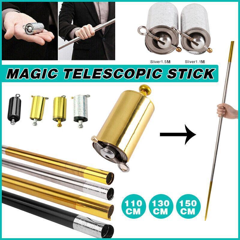 Magic Telescopic Portable Martial Arts Metal Pocket Staff Pocket 110Cm-150Cm - Black 1.3M