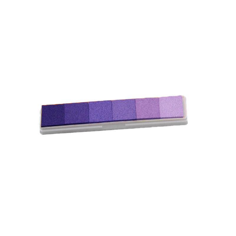 Gradient Color Ink Pad Inkpad Rubber Stamp Water Based Diy Finger Print 10 Colours - S2 Blue