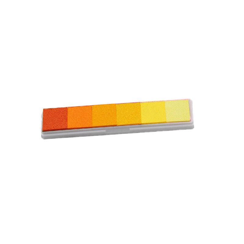 Gradient Color Ink Pad Inkpad Rubber Stamp Water Based Diy Finger Print 10 Colours - S3 Brown