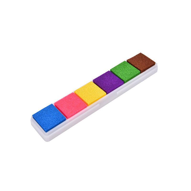 Gradient Color Ink Pad Inkpad Rubber Stamp Water Based Diy Finger Print 10 Colours - S6 Pink