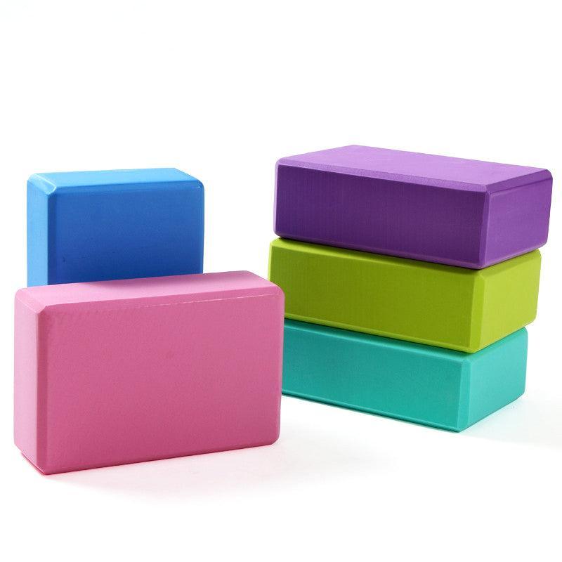 2PCS Yoga Blocks Foam Brick Fitness Exercise Stretch Gym Pilates Tool - Purple