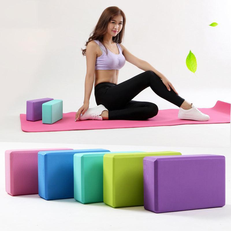 2PCS Yoga Blocks Foam Brick Fitness Exercise Stretch Gym Pilates Tool - Purple