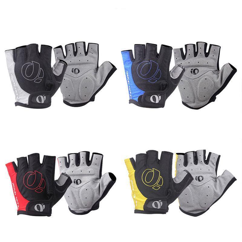 XL Size Cycling Bicycle Half Finger Bike Gloves Unisex Anti Slip Padded - Yellow