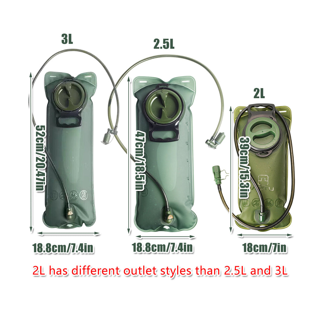 Hydration Bladder Water Bag 2L 2.5L 3L Outdoor Hiking Camping Cycling Pack - 2.5L