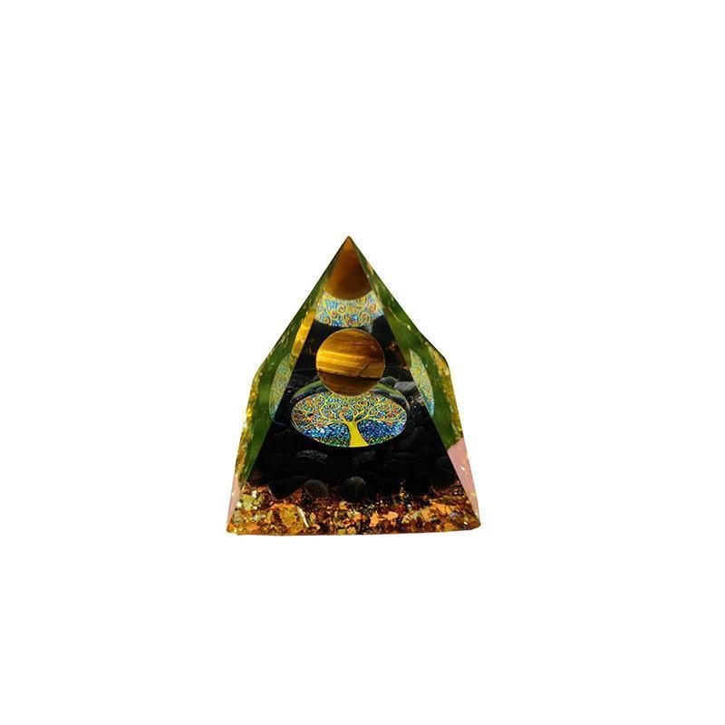 Amethyst Crystal Sphere Orgonite Pyramidamp Obsidians - Green Tree(50mmx50mm)