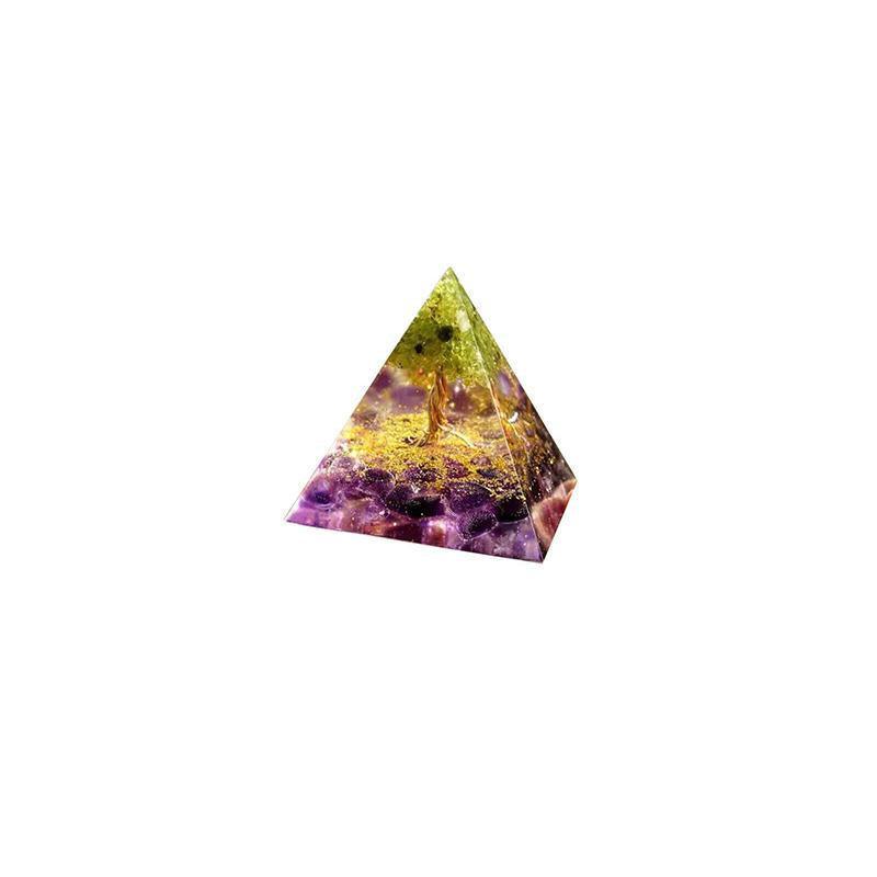 Amethyst Crystal Sphere Orgonite Pyramidamp Obsidians - Purple Tree(50mmx50mm)