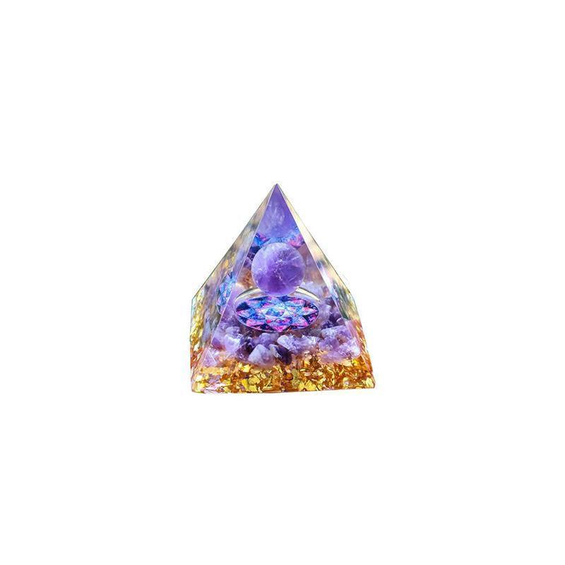 Amethyst Crystal Sphere Orgonite Pyramidamp Obsidians - Purple Blue(60mmx60mm)