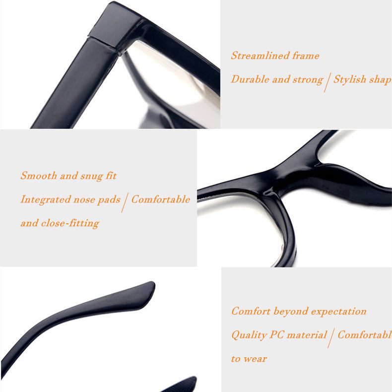 Black 6 Pairs Mens Ladies Wayfarer Frame Magnifying Reading Glasses Nerd Spectacl - +4.00 Strength