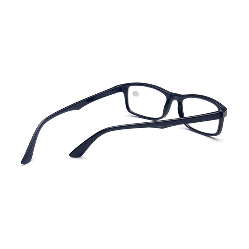 Black 6 Pairs Mens Ladies Wayfarer Frame Magnifying Reading Glasses Nerd Spectacl - +2.00 Strength