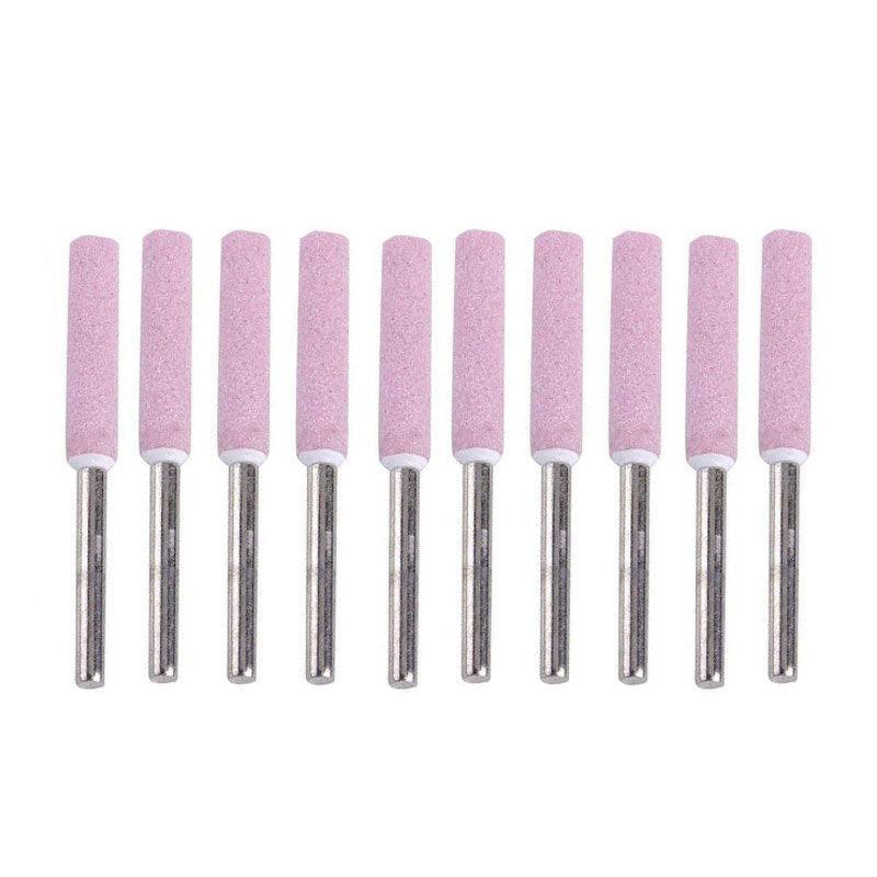 10 Pack Chain Tool Sharpener Grinding Stones for Rotary Bit Kits 4/4.8/5.5mm - 3MM X 4MM