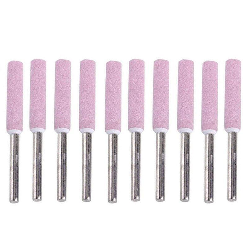 10 Pack Chain Tool Sharpener Grinding Stones for Rotary Bit Kits 4/4.8/5.5mm - 3MM X 4MM