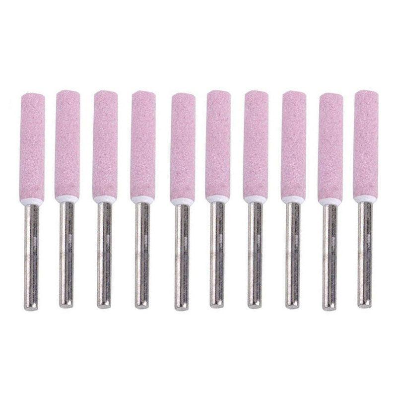 10 Pack Chain Tool Sharpener Grinding Stones for Rotary Bit Kits 4/4.8/5.5mm - 3MM X 4.8MM
