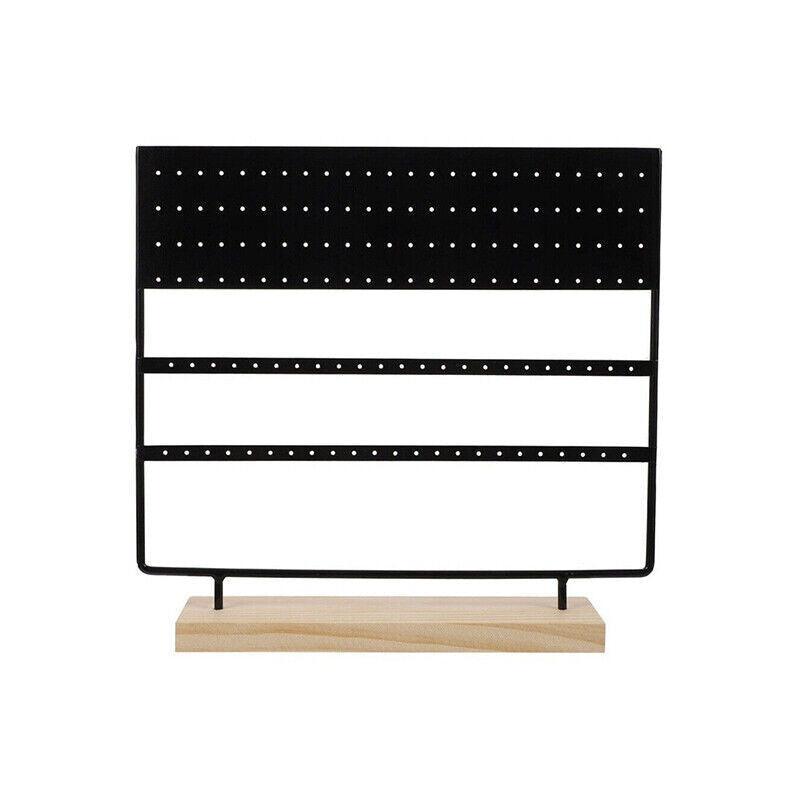 Earring Stand Display Rack 3-Tier Ear Stud Holder Jewelry Organizer 144 Holes - White