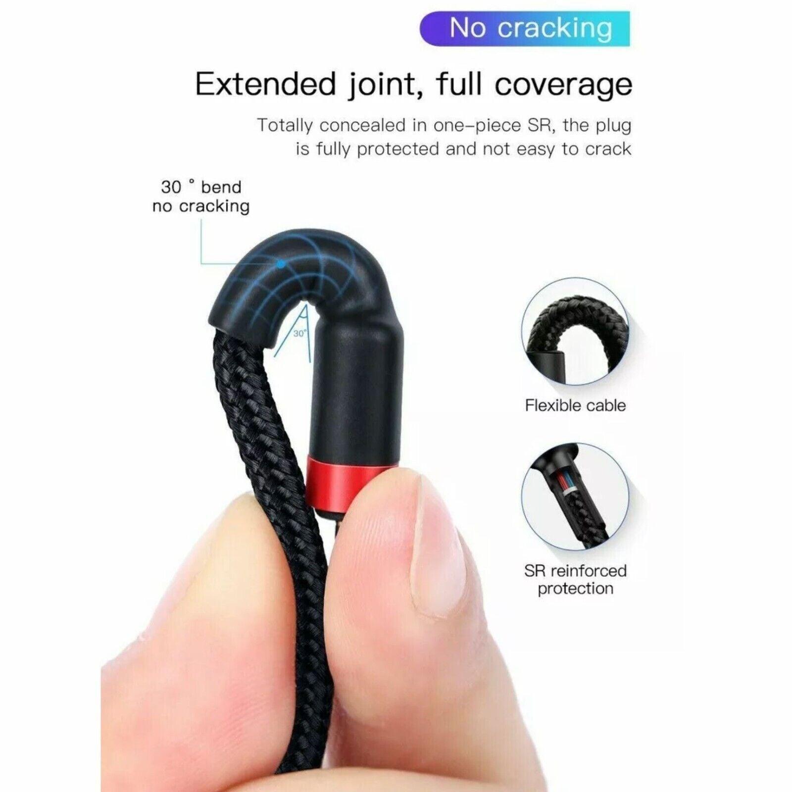 Grey Black Genuine BASEUS 2.4A USB to Lighting Charging Cable Cord for iPhone 13 12 Pro XS - 3 m
