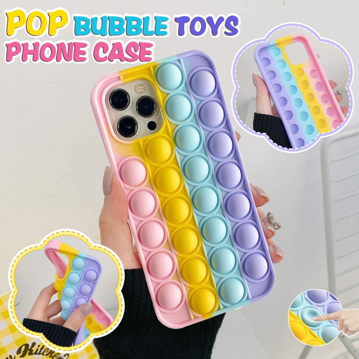 Rainbow Pop Fidget Toys Push It Bubble Phone Case For iPhone 7 8 Plus X XR 11 12 Pro Max - iPhone 12Pro