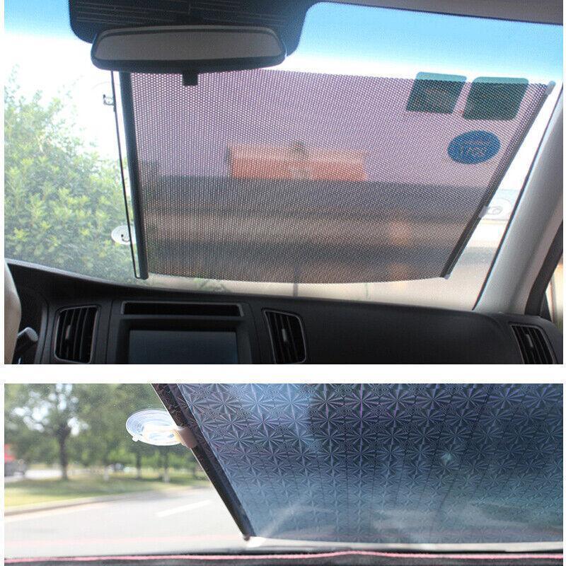 Black Roller Blinds Suction Cup Sunshade Blackout Curtains Car Home Window Curtains - 40 X 60 CM