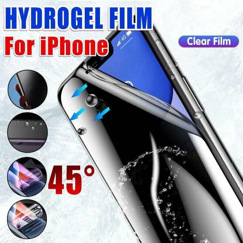 Clear Film iPhone 13 12 11 Pro Xs Max Plus Hydrogel Film Screen Protector - For iPhone 12 Pro Max