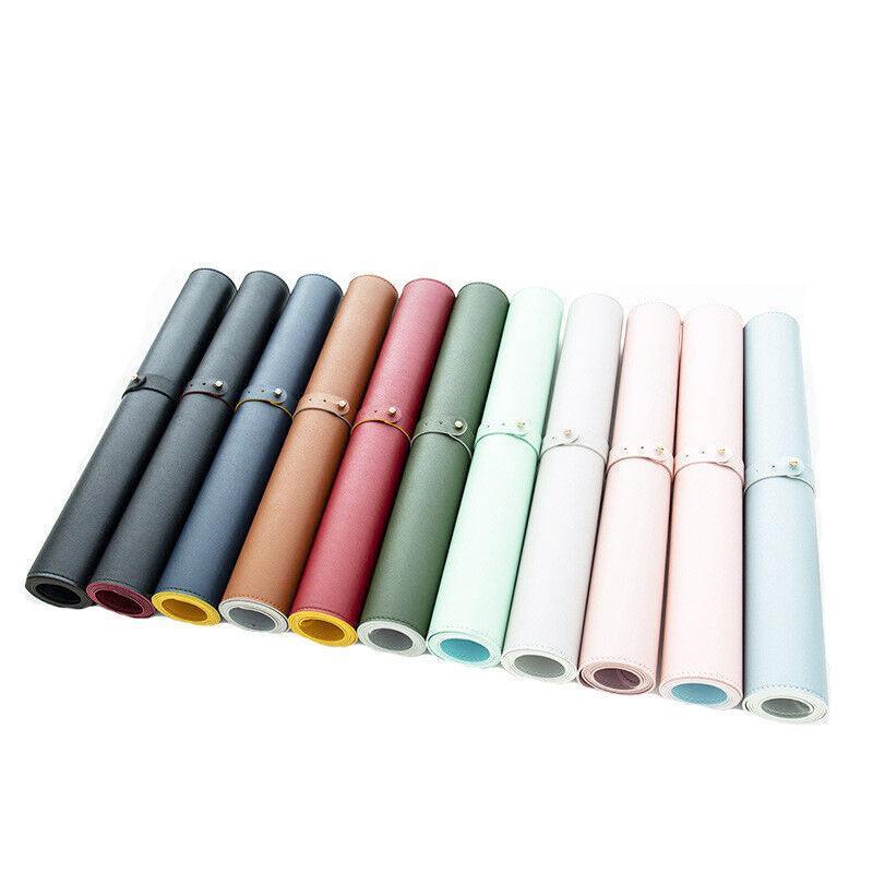 60*30Cm Leather Mouse Pad Gaming Waterproof Mousepad Desk Mat Anti-Slip Rubber - Light Green