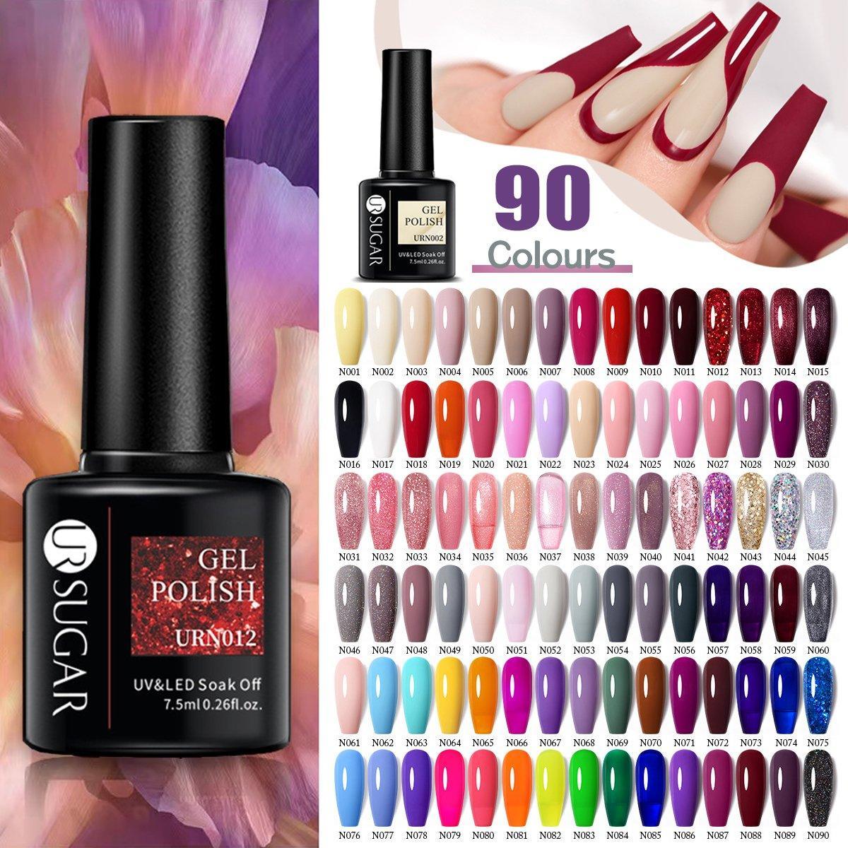 Glitter Nail Gel Polish UV LED Soak Off Varnish Colour Manicure Top Base Coat - Peel Off Latex Tape