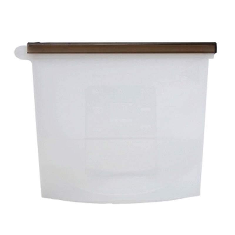 White Reusable Silicone Food Storage Bags Leak proof Microwave Freezer Freshness Safe 1000ml - White 1000ml*1 Unit