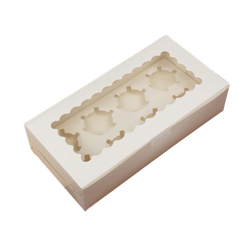 Cupcake Box Cases 1/2/4/8/12 Holes Window Face Cases Party Wedding Muffin Baking - 2 Holes 5PCS