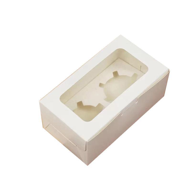 Cupcake Box Cases 1/2/4/8/12 Holes Window Face Cases Party Wedding Muffin Baking - 12 Holes 5PCS
