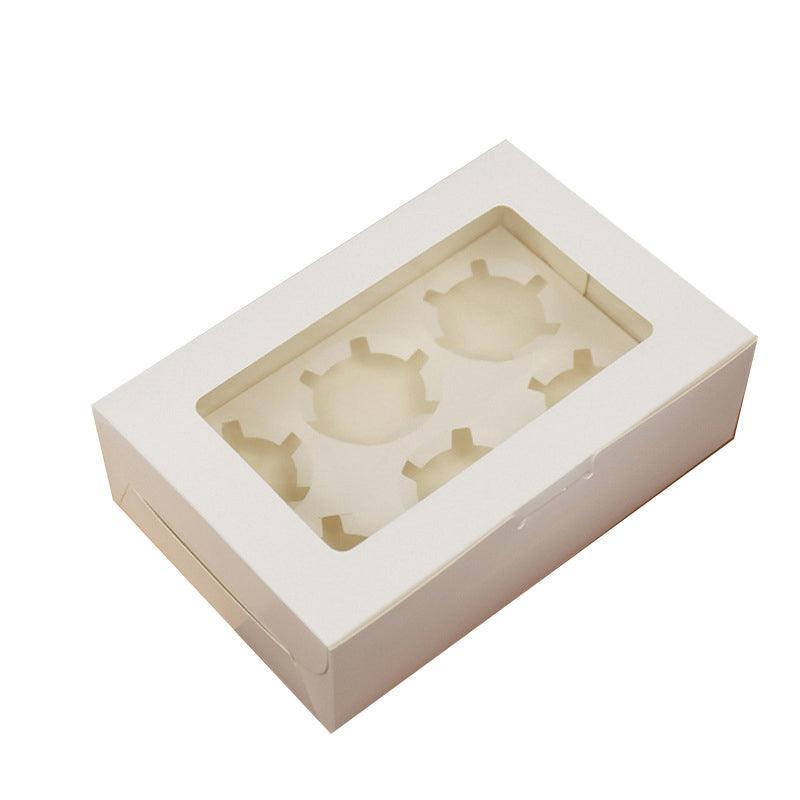 Cupcake Box Cases 1/2/4/8/12 Holes Window Face Cases Party Wedding Muffin Baking - 12 Holes 5PCS