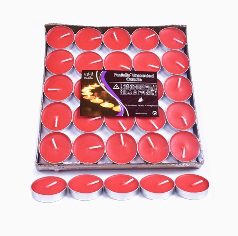 Tealight Candles 10 or 50 Pack Unscented Long Burning for Wedding Party Decor - White- 2 Hours10PCS