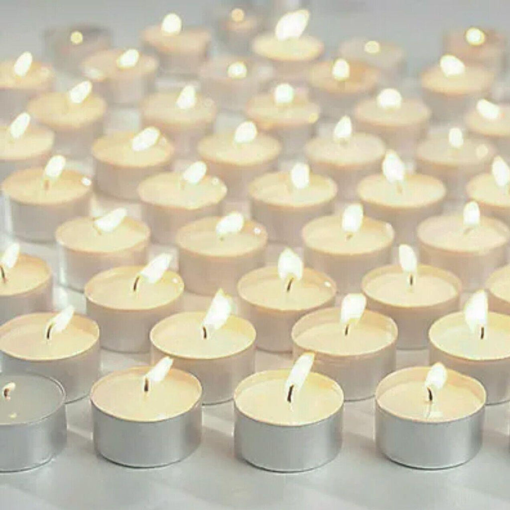 Tealight Candles 10 or 50 Pack Unscented Long Burning for Wedding Party Decor - Red- 2 Hours10PCS