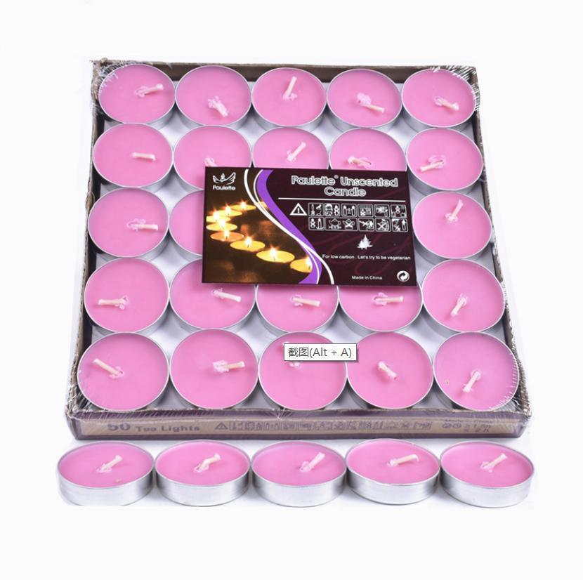 Tealight Candles 10 or 50 Pack Unscented Long Burning for Wedding Party Decor - Red- 2 Hours10PCS