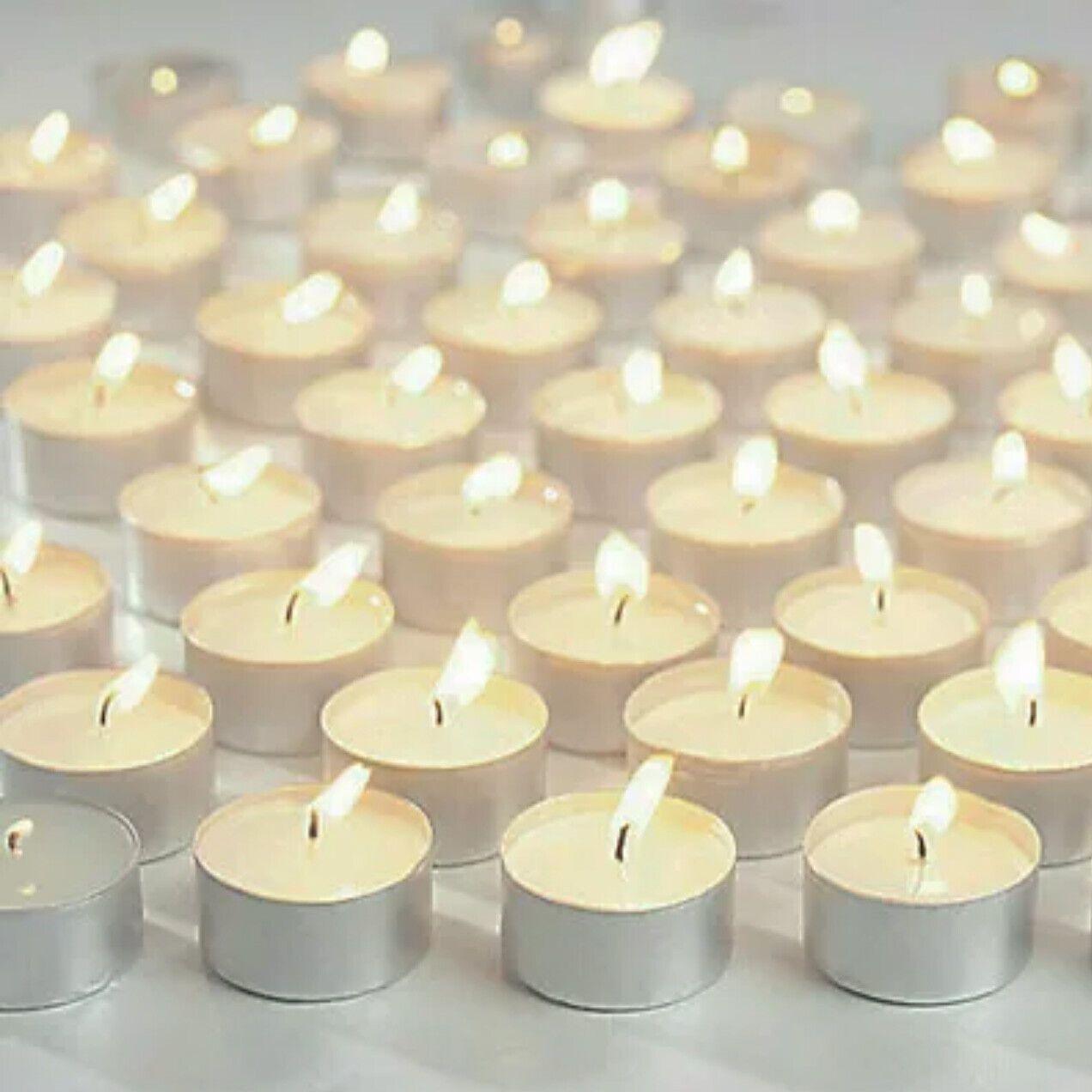 Tealight Candles 10 or 50 Pack Unscented Long Burning for Wedding Party Decor - Pink- 2 Hours10PCS