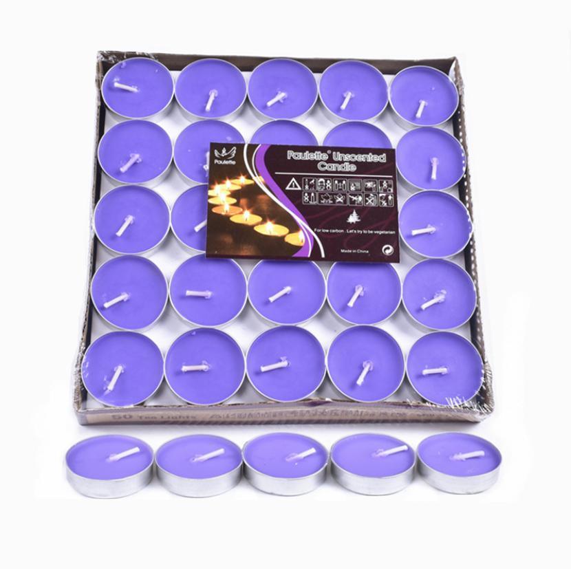 Tealight Candles 10 or 50 Pack Unscented Long Burning for Wedding Party Decor - Pink- 2 Hours10PCS