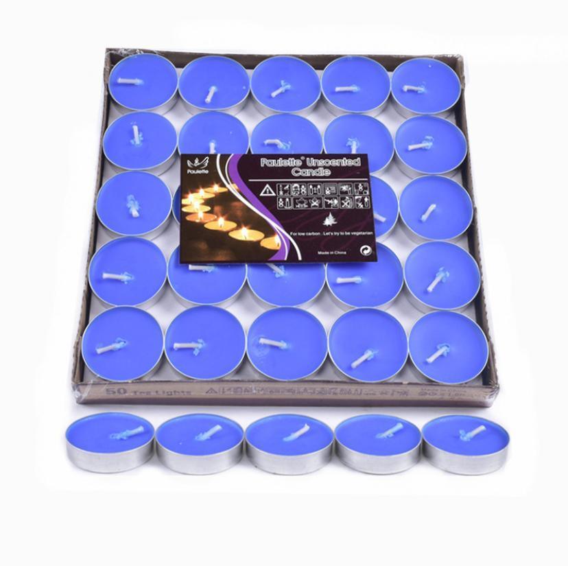 Tealight Candles 10 or 50 Pack Unscented Long Burning for Wedding Party Decor - Pink- 2 Hours10PCS