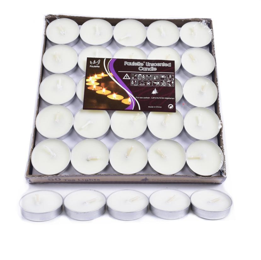 Tealight Candles 10 or 50 Pack Unscented Long Burning for Wedding Party Decor - Pink- 2 Hours10PCS