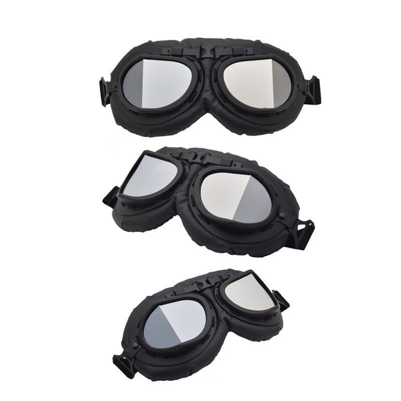 Vintage Pilot Motorcycle Racing Goggles Aviator Retro Atv Utv Dirt Bike Eyewear - Copper + Grey