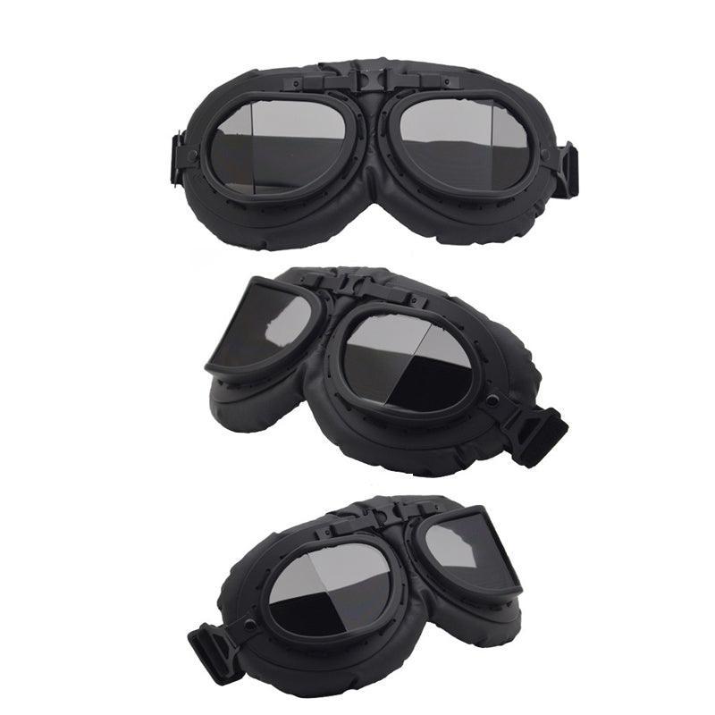 Vintage Pilot Motorcycle Racing Goggles Aviator Retro Atv Utv Dirt Bike Eyewear - Copper + Grey