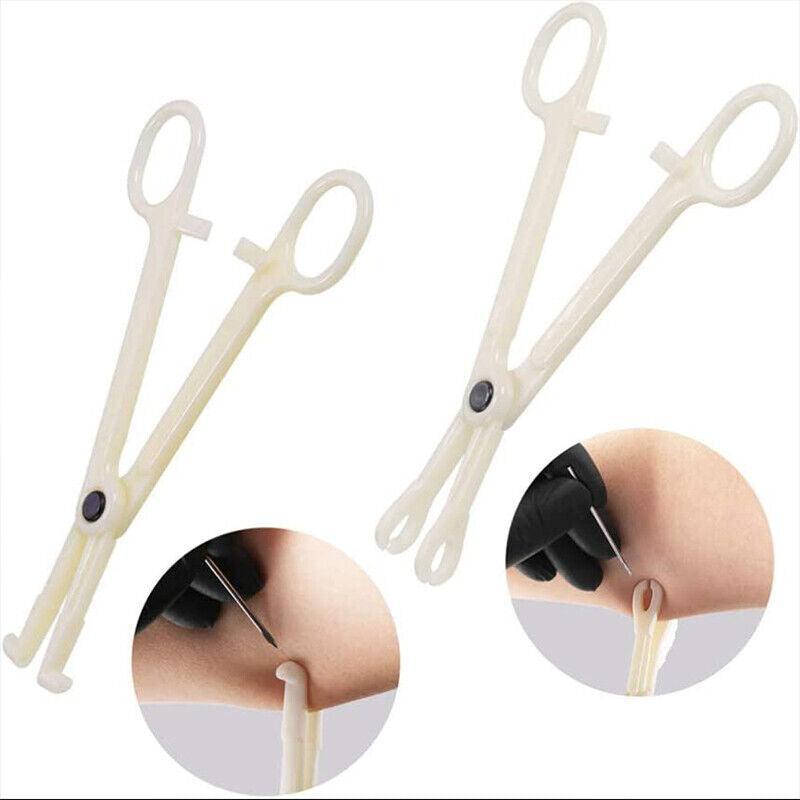 42Pcs Body Piercing Kit Needle Nipple Belly Tongue Eyebrow Nose Lip Ring 14G/16G