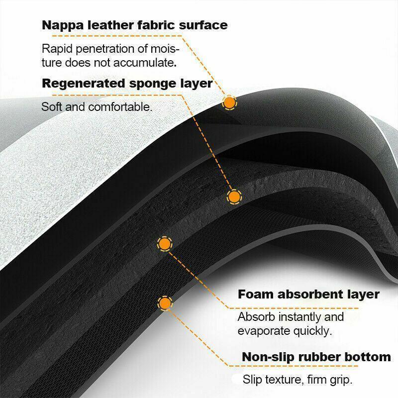 40*60CM Super Absorbent Floor Mat Soft Quick-Drying Non-Slip Diatom Mud Bath - Grey-Oval