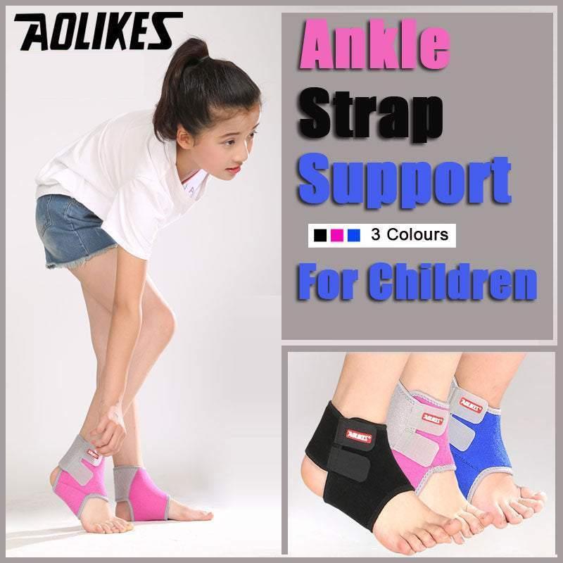 M Size Aolikes 1Pair Support Pads Guard Kids Children Ankle Brace Wrap Protection - Blue