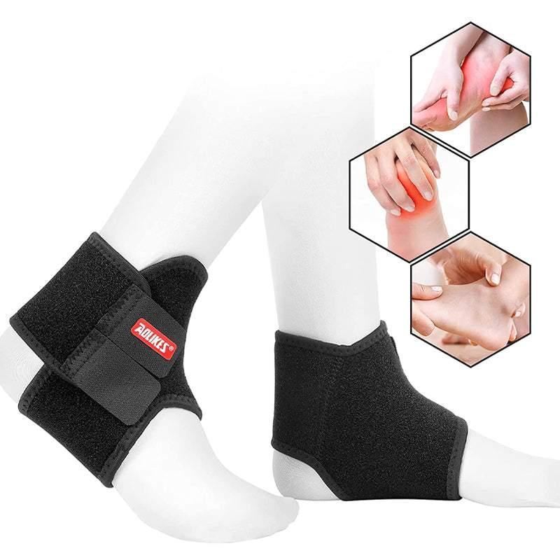 M Size Aolikes 1Pair Support Pads Guard Kids Children Ankle Brace Wrap Protection - Blue